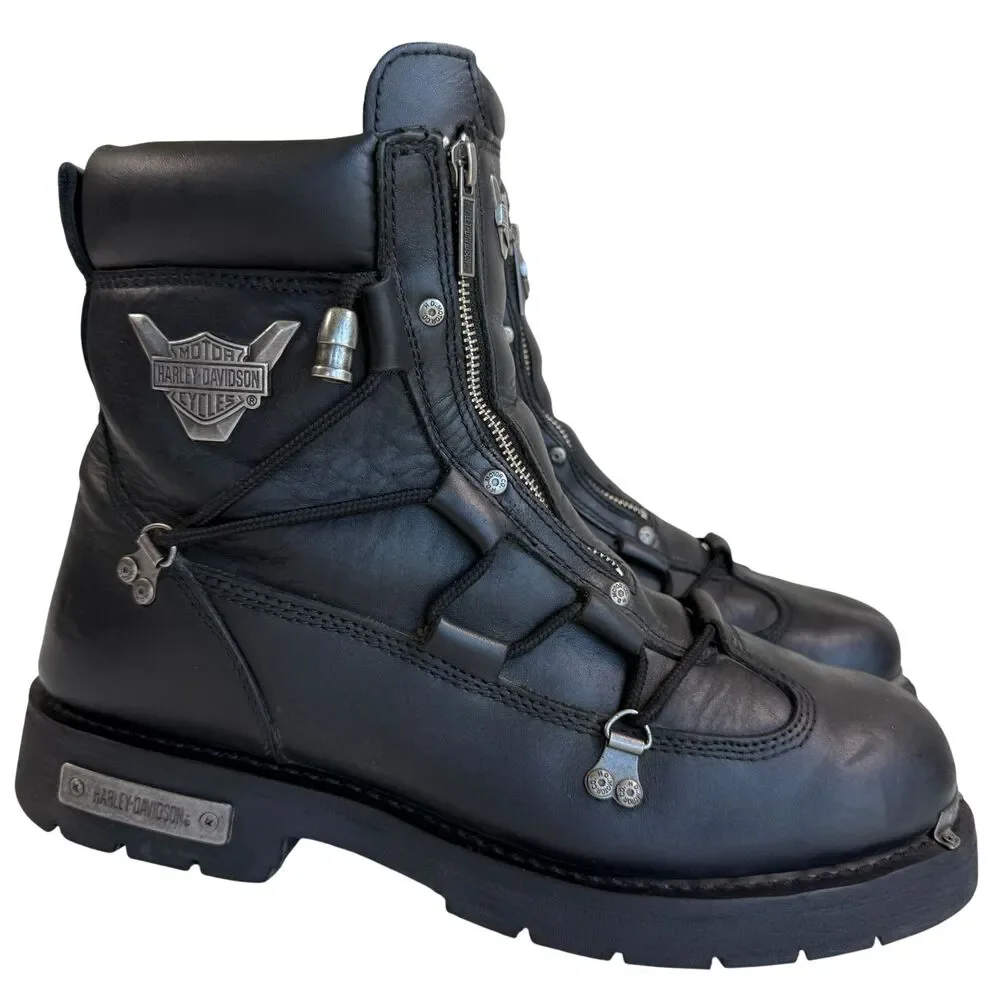Harley-Davidson Brake Light Flash Men's Black Motorcycle Riding Boot Size 14M